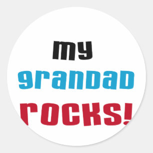 Mijn opa Rocks T-shirts en geschenken Ronde Sticker