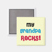 Mijn opa Rocks Tshirts en geschenken Magneet (Voorkant / Achterkant)