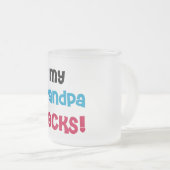 Mijn opa Rocks Tshirts en geschenken Matglas Koffiemok (Voorkant rechts)