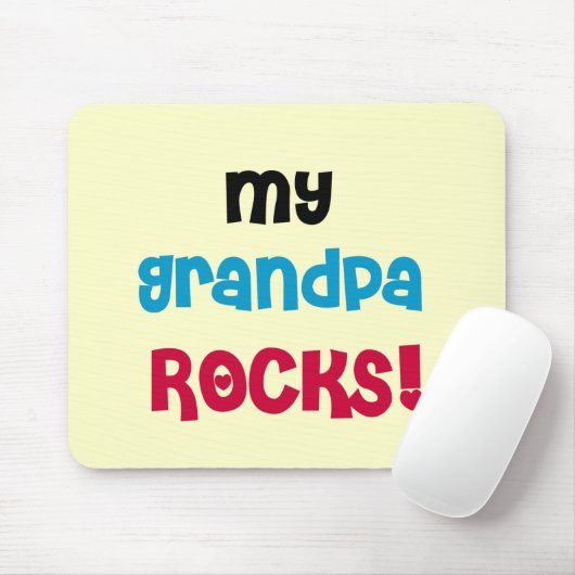 Mijn opa Rocks Tshirts en geschenken Muismat (Met muis)