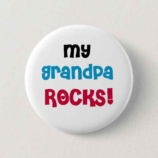 Mijn opa Rocks Tshirts en geschenken Ronde Button 5,7 Cm (Voorkant)