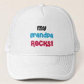 Mijn opa Rocks Tshirts en geschenken Trucker Pet (Voorkant)