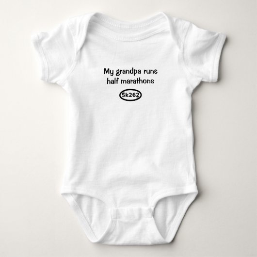 Mijn opa runt halve marathons romper (Voorkant)