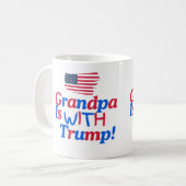 Mijn opa staat achter Donald Trump Koffiemok (Voorkant links)