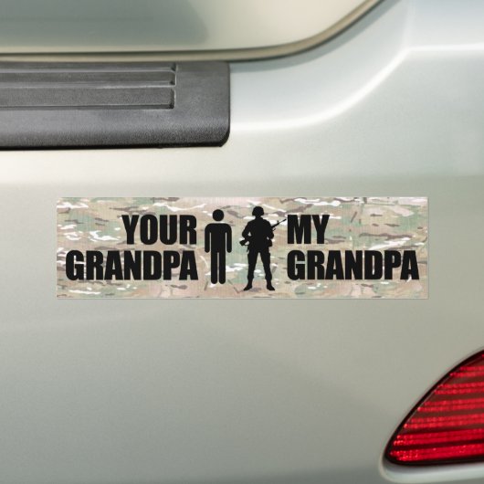 Mijn opa zit in het leger bumpersticker (Op auto)