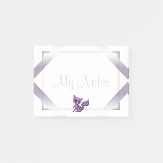 Mijn opmerkingen na het Paarse Kat Post-it® Notes (Voorkant)