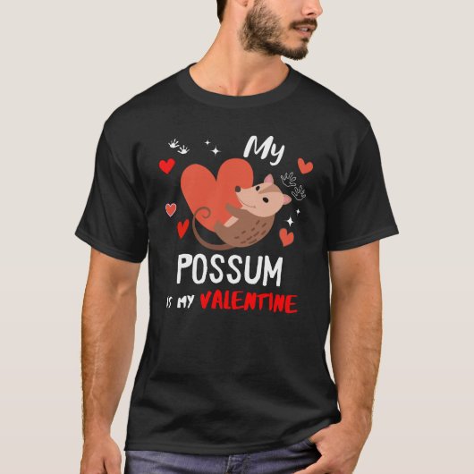 Mijn Opossum is mijn Valentijn T-shirt (Voorkant)