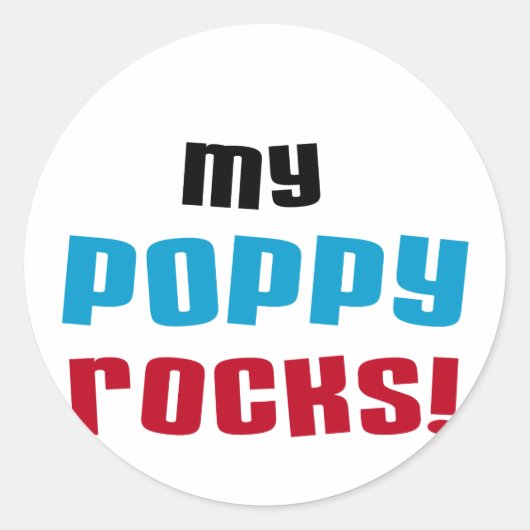 Mijn oppy Rocks T-shirts en cadeautjes Ronde Sticker (Voorkant)