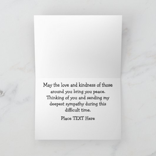 Mijn oprechte deelneming kaart (Binnen)