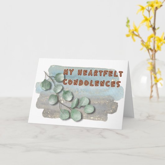 Mijn oprechte deelneming kaart (Gele Bloem)