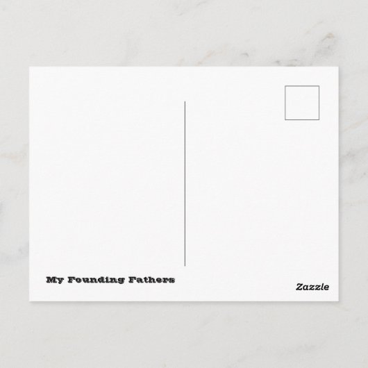 Mijn oprichtende vaders briefkaart (Achterkant)