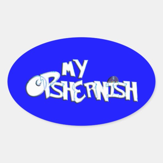 Mijn Opshernish Ovale Sticker (Voorkant)