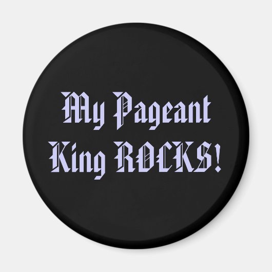 Mijn optocht King ROCKS! Magneet (Voorkant)