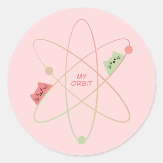 Mijn Orbit Cute Sticker (Voorkant)