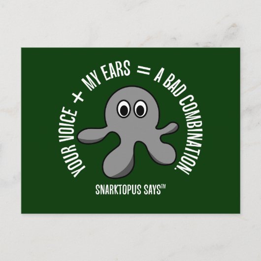 Mijn oren bloeden telkens als ik naar je luister briefkaart (Voorkant)