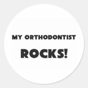 MIJN orthodontist ROCKS! Ronde Sticker