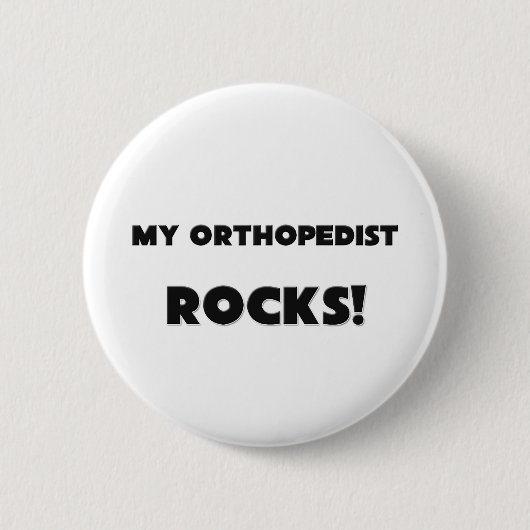 MIJN Orthopedist ROCKS! Ronde Button 5,7 Cm (Voorkant)