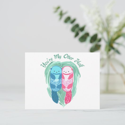 Mijn Otter Half Briefkaart (Staand voorkant)