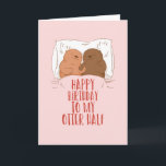 Mijn Otter Half Cute Couple Pun Funny Birthday Kaart<br><div class="desc">Grappig en schattig verjaardagskaart voor degenen die van puns en humor houden. Ideaal om je vrienden en familie geluk te wensen met hun verjaardag. Bezoek onze winkel voor meer collectie met verjaardagskaarten. Je zult iets coole,  humoristische en soms sarcastische verjaardagskaarten vinden voor je speciale iemand.</div>