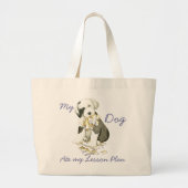 Mijn oude Engelse Sheepdog Ate mijn Lesson Plan Grote Tote Bag (Voorkant)