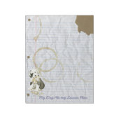 Mijn oude Engelse Sheepdog Ate mijn Lesson Plan Notitieblok (Linkerzijde)