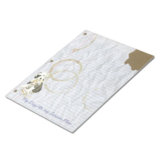 Mijn oude Engelse Sheepdog Ate mijn Lesson Plan Notitieblok (Schuin)