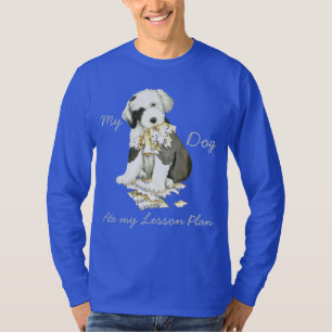 Mijn oude Engelse Sheepdog Ate mijn Lesson Plan T-shirt