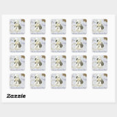 Mijn oude Engelse Sheepdog Ate mijn Lesson Plan Vierkante Sticker (Vel)