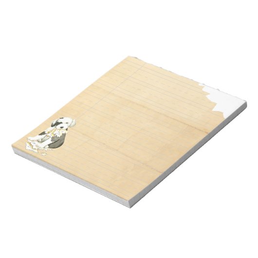 Mijn oude Engelstalige Sheepdog Ate Mijn thuiswerk Notitieblok (Linkerzijde)