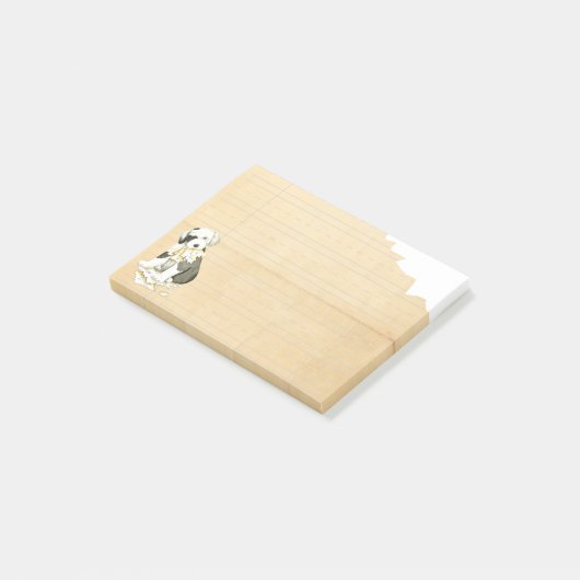 Mijn oude Engelstalige Sheepdog Ate Mijn thuiswerk Post-it® Notes (Schuin)