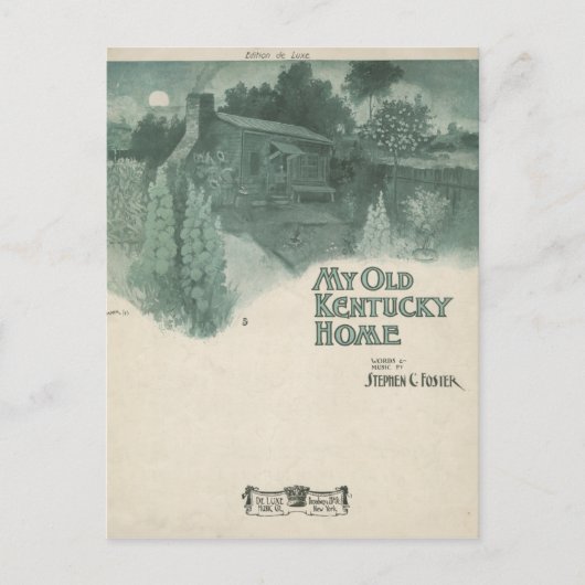 Mijn Oude Kentucky Home Briefkaart (Voorkant)