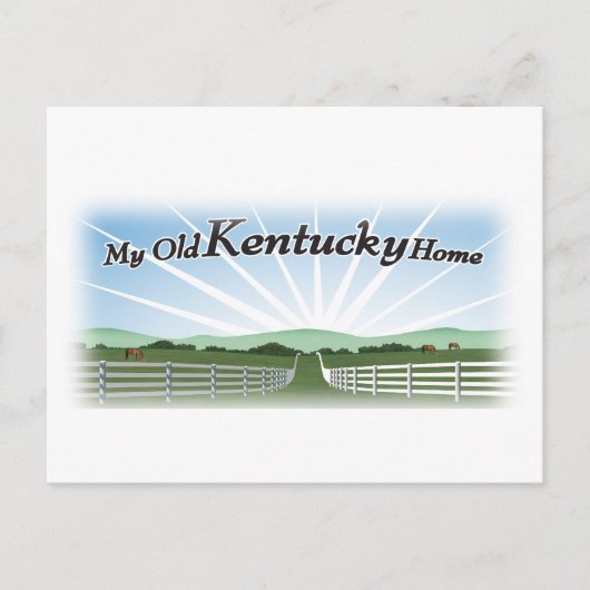 Mijn oude Kentucky-huis Briefkaart (Voorkant)