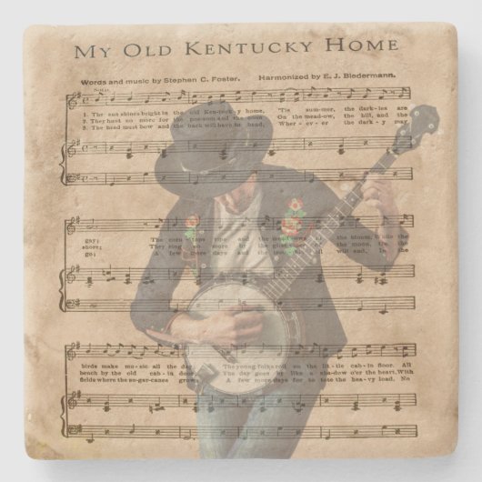 MIJN OUDE KENTUCKY THUIS STENEN ONDERZETTER (Voorkant)