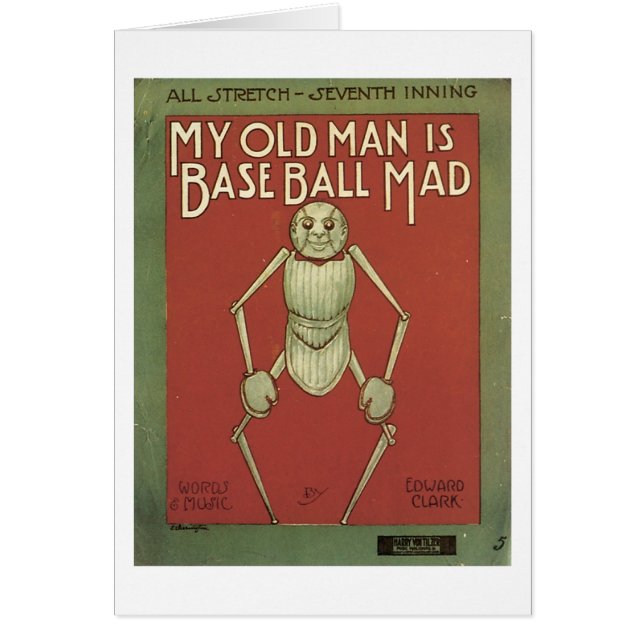 Mijn oude Man is  Hoesje van honkbal. (Voorkant)