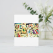 mijn oude naaipatronen briefkaart (Staand voorkant)