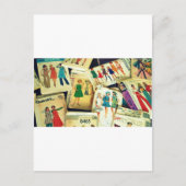 mijn oude naaipatronen briefkaart (Voorkant)