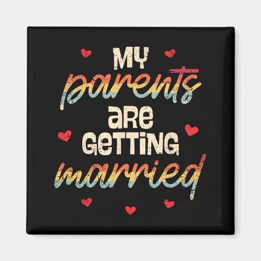 Mijn ouders gaan trouwen met het Verloving Magneet (Voorkant)
