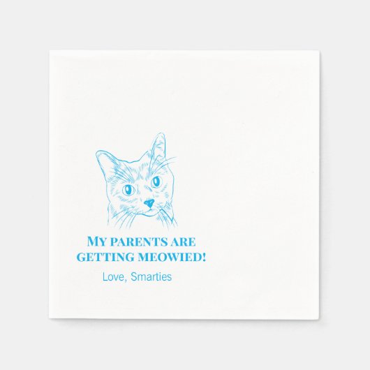 Mijn ouders krijgen gemaaide poesjes voor de bruil servet (Voorkant)