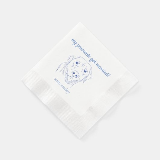 Mijn ouders zijn getrouwd! Labrador bruiloft serve Servet (Hoek)