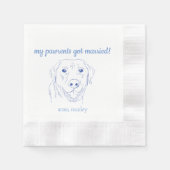 Mijn ouders zijn getrouwd! Labrador bruiloft serve Servet (Voorkant)