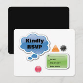 MIJN OUDERS ZIJN LAME Bat Bar Mitswa Reageer Kaart (Voorkant / Achterkant)