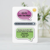 MIJN OUDERS ZIJN LAME Bat Bar Mitzvah Reception Ka Kaart (Staand voorkant)