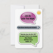 MIJN OUDERS ZIJN LAME Bat Bar Mitzvah Reception Ka Kaart (Voorkant)