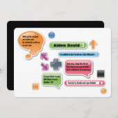 MIJN OUDERS ZIJN LAME Bat Bar Mitzvah Uitnodiging (Voorkant / Achterkant)