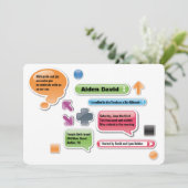 MIJN OUDERS ZIJN LAME Bat Bar Mitzvah Uitnodiging (Staand voorkant)