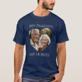 Mijn ouders (zijn) mijn helden - volwassen foto t-shirt (Voorkant)