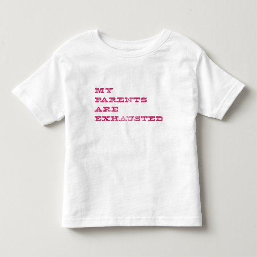 Mijn ouders zijn uitgeput kinder shirts (Voorkant)