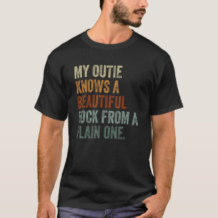 Mijn outie kent een prachtige rots uit een vlakte t-shirt