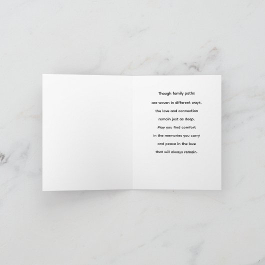 Mijn overleden stiefbroer herinneren kaart (Binnen)