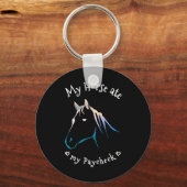 Mijn paard Ate My Paycheck Horseback Riding Sleutelhanger (Voorkant)